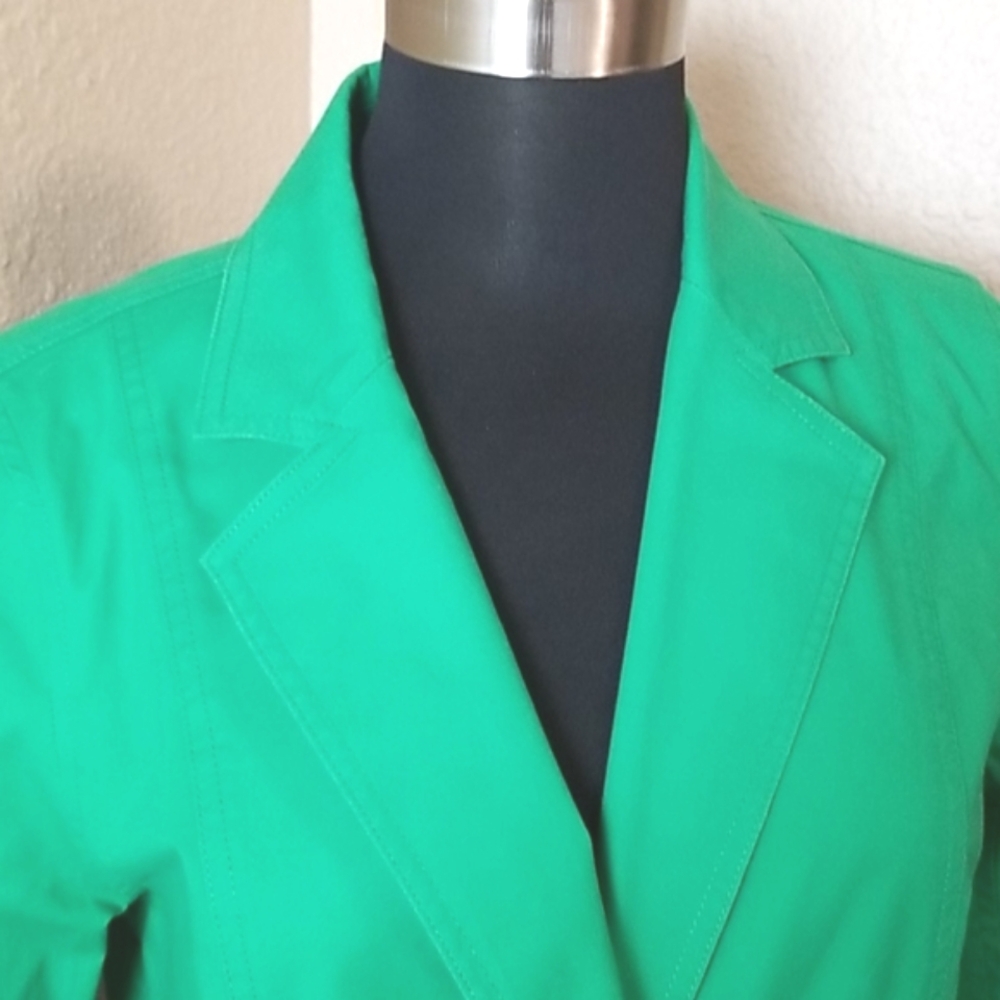 Cabi Button Front Blazer Green Small - image 3